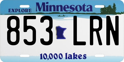 MN license plate 853LRN