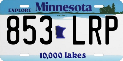 MN license plate 853LRP