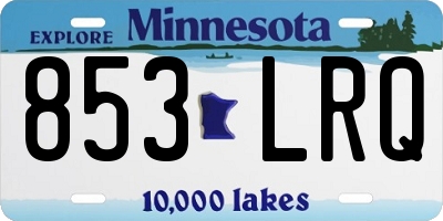 MN license plate 853LRQ
