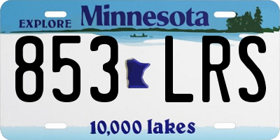 MN license plate 853LRS