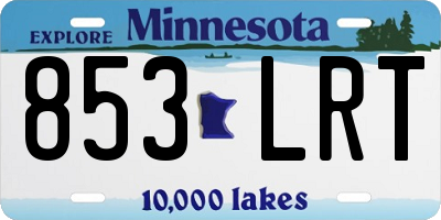 MN license plate 853LRT