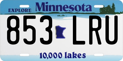MN license plate 853LRU