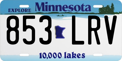 MN license plate 853LRV