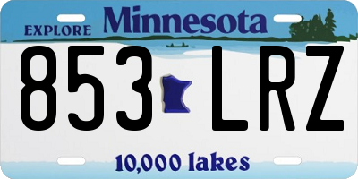 MN license plate 853LRZ