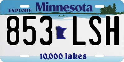 MN license plate 853LSH