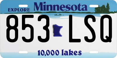 MN license plate 853LSQ
