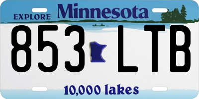 MN license plate 853LTB