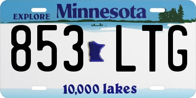 MN license plate 853LTG