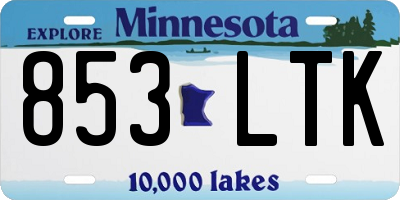 MN license plate 853LTK
