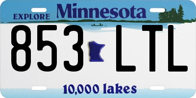 MN license plate 853LTL