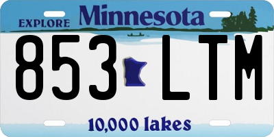 MN license plate 853LTM
