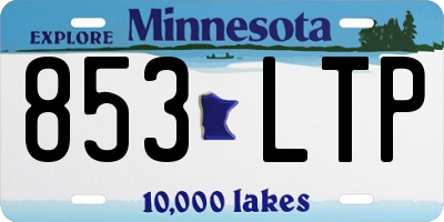 MN license plate 853LTP