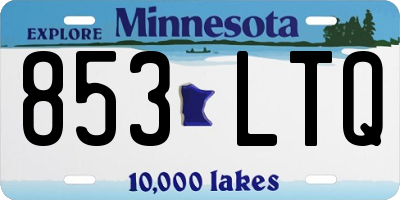 MN license plate 853LTQ