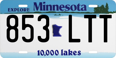 MN license plate 853LTT