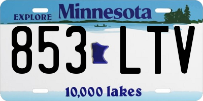 MN license plate 853LTV