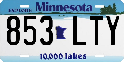 MN license plate 853LTY