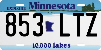 MN license plate 853LTZ