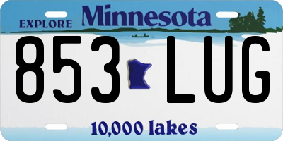 MN license plate 853LUG