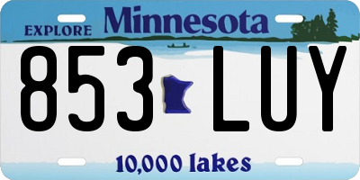 MN license plate 853LUY