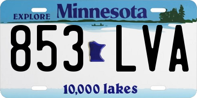MN license plate 853LVA
