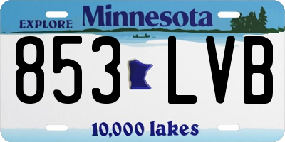 MN license plate 853LVB