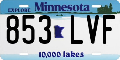 MN license plate 853LVF