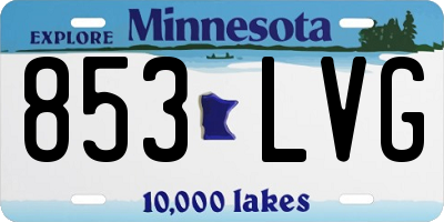 MN license plate 853LVG