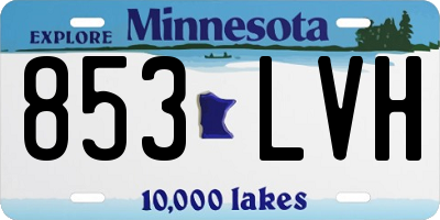 MN license plate 853LVH