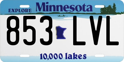 MN license plate 853LVL