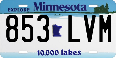 MN license plate 853LVM