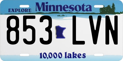 MN license plate 853LVN