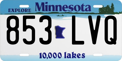 MN license plate 853LVQ