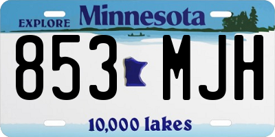 MN license plate 853MJH