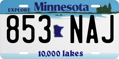 MN license plate 853NAJ