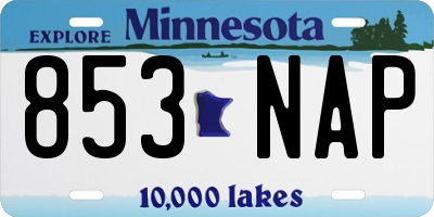 MN license plate 853NAP