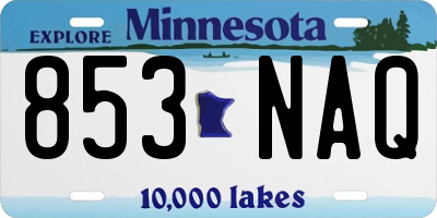 MN license plate 853NAQ