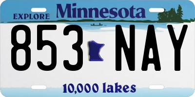 MN license plate 853NAY