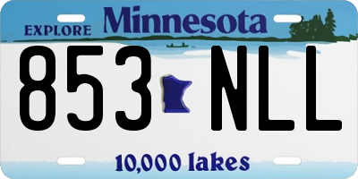 MN license plate 853NLL
