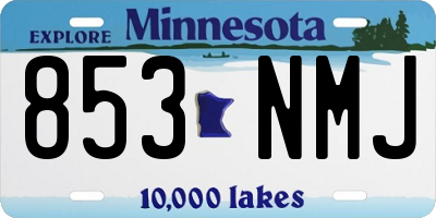 MN license plate 853NMJ