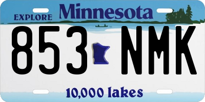 MN license plate 853NMK