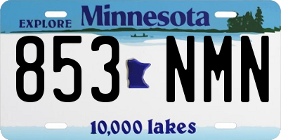 MN license plate 853NMN