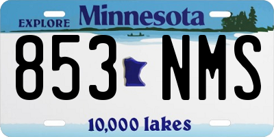 MN license plate 853NMS