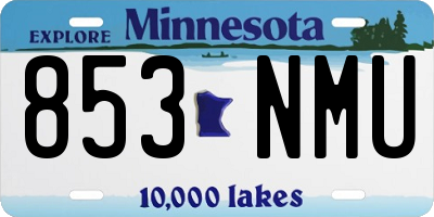MN license plate 853NMU