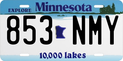 MN license plate 853NMY