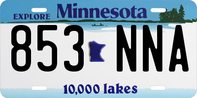 MN license plate 853NNA