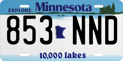 MN license plate 853NND