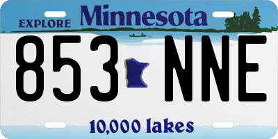 MN license plate 853NNE