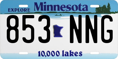 MN license plate 853NNG