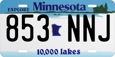 MN license plate 853NNJ