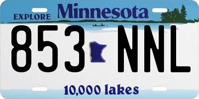 MN license plate 853NNL